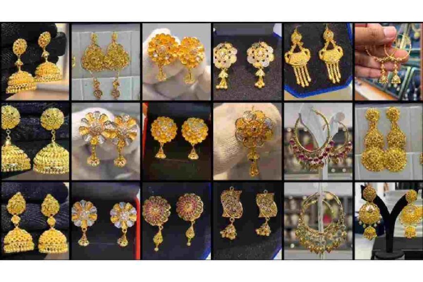 Simple Latest Design of Gold Earrings (9)
