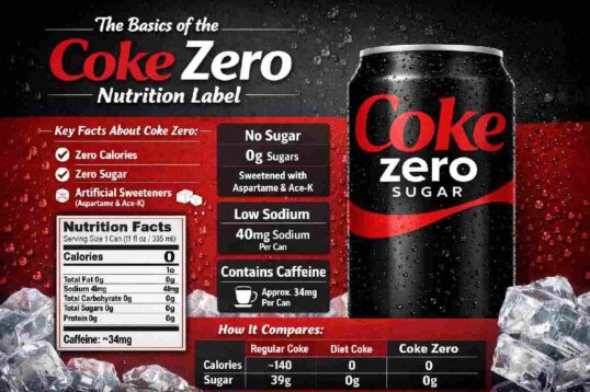 coke zero nutritional label