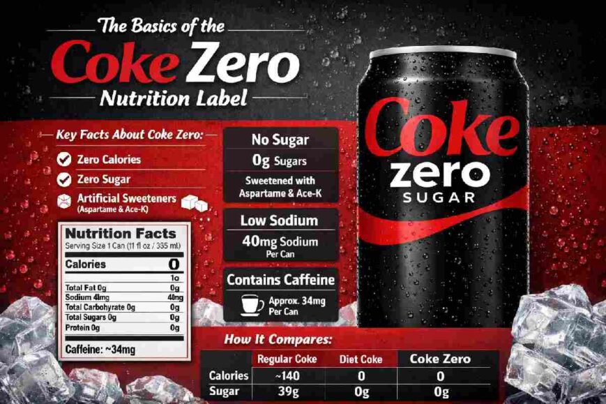 coke zero nutritional label
