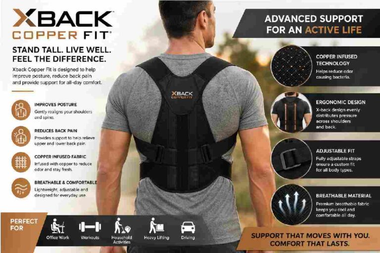 Xback Copper Fit: Advanced Back Support for Comfort, Posture & Pain Relief