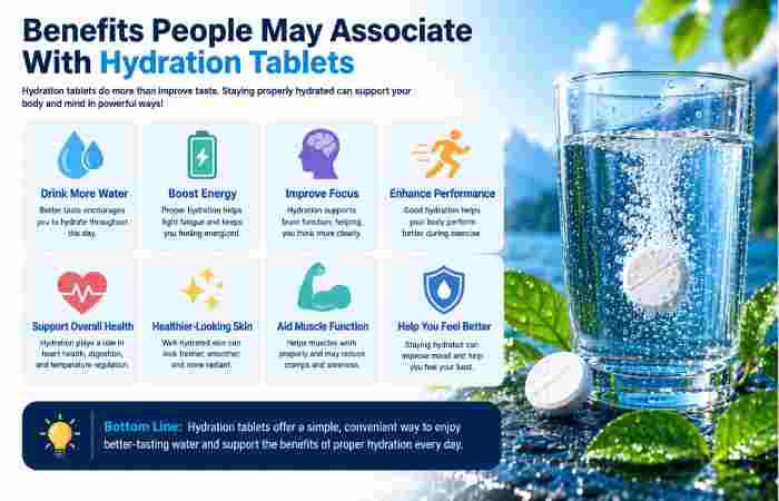 benefits people may associate with hydration tablets