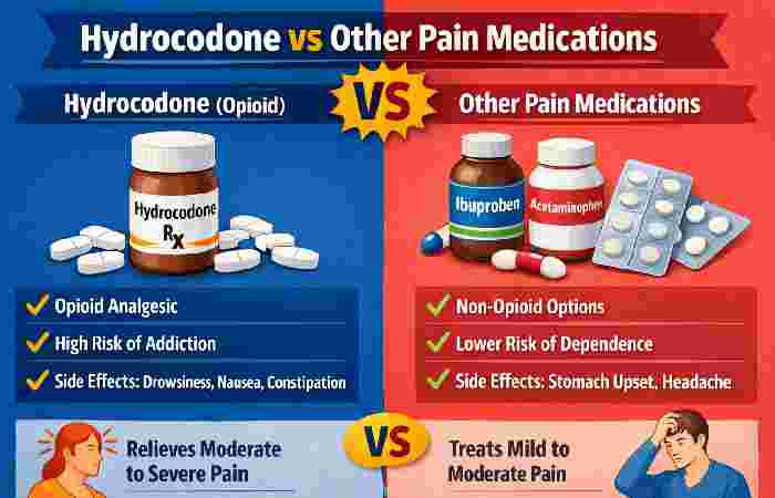 hydrocodone vs other pain medications