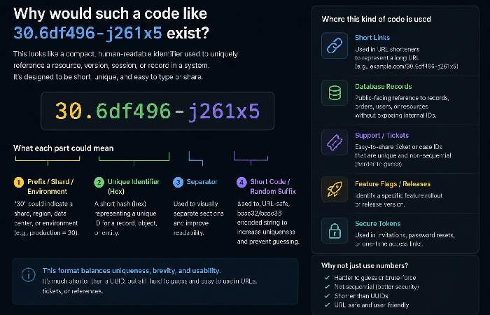 Why would such a code like 30.6df496-j261x5 exist_