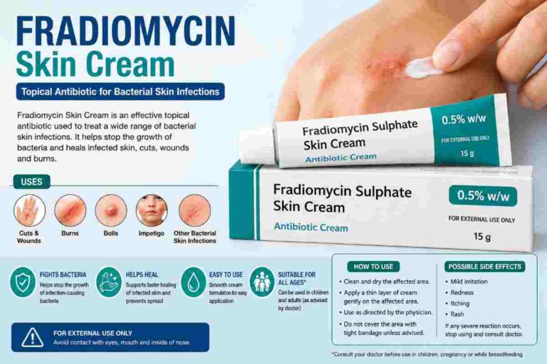 Fradiomycin Skin Cream in India: Uses, Benefits, Side Effects & Dosage