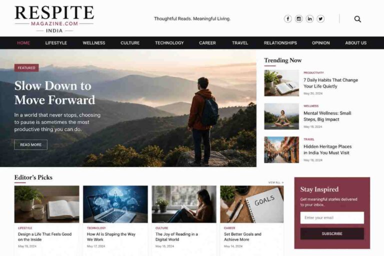 Respitemagazine.com – India Guide to a Modern Digital Magazine Experience